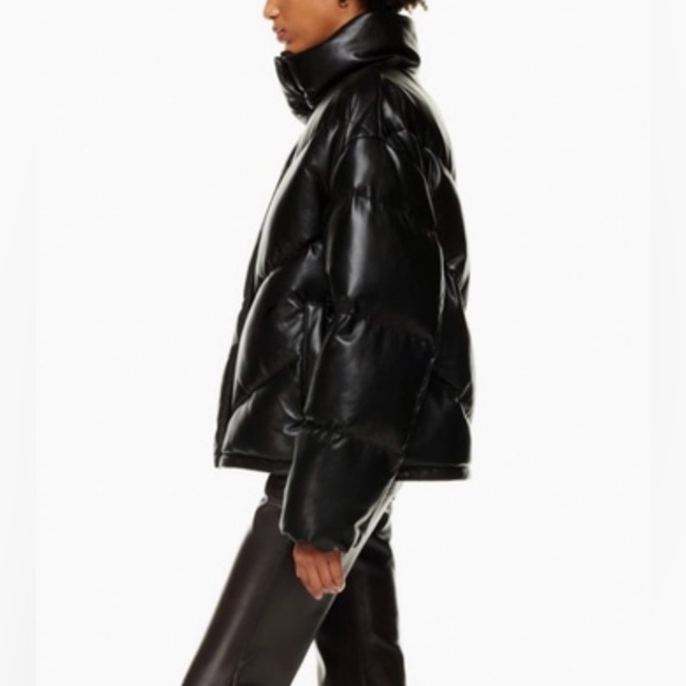 Cloud Puff Winter Jacket Shiny Black by Wilfred | Aritzia |Gorpcore | Vegan - Picture 6 of 15